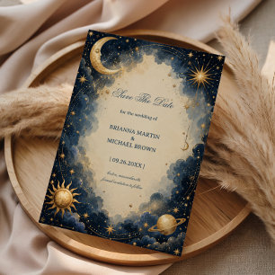 Reserve A Data Romântico Cósmico Vintage Celestial