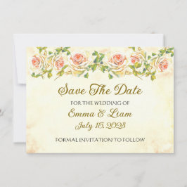 Reserve A Data Rosa antigo - 4,5 x 6,25 Casamento Salvar a Data