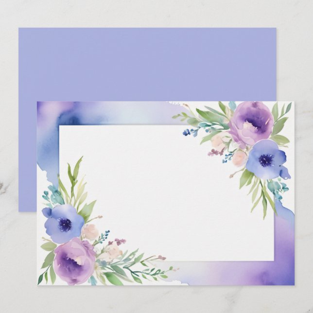 Reserve A Data Rosa Azul Roxo Personalizado em Branco (Frente/Verso)