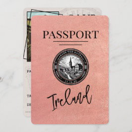 Reserve A Data Rosa Dourado Ireland Passaporte Salvar Data