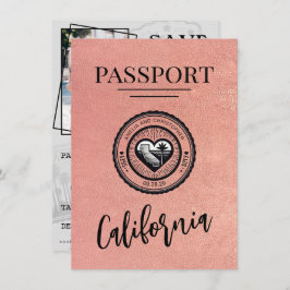 Reserve A Data Rosa Dourado Passaporte California Salvar Data