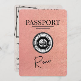 Reserve A Data Rosa Dourado Reno Passaporte Salvar Data