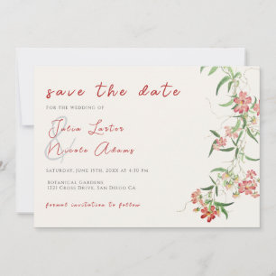 Reserve A Data Rosa Flor Silvestre Primavera Grinalda Casamento
