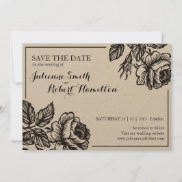 Reserve A Data Rosa Flores Rustic Floral Casamento Salve a data
