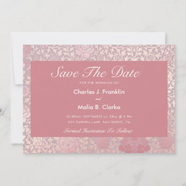 Reserve A Data Rosa Pastel Vintage Prata Floral