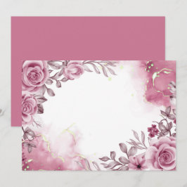Reserve A Data Rosa Rosa Floral Personalizada