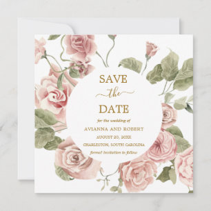 Reserve A Data Rosa Rosa Rosa Rosa Rosa Floral Dourada Salvar Dat