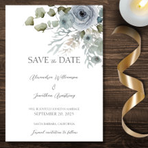 Rosas Azuis Empoeiradas em Casamento Branco 