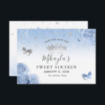 Reserve A Data Rosas Azul Bebê Luz Prateada Elegantes<br><div class="desc">Procurando ideias elegantes de "save the date" para uma festa com tema prata e azul claro? Esses convites "save the date" fáceis de fazer com modelo DIY permitem que você crie sua própria papelaria com tema de princesa Cinderela real. A arte de aquarela botânica de Raphaela Wilson destaca rosas azuis...</div>