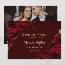 Reserve A Data Rosas Burgundy Floral Marsala Casamento