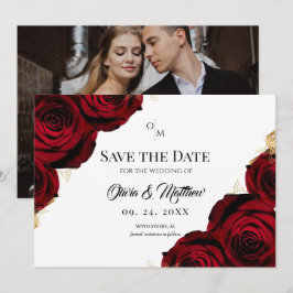 Reserve A Data Rosas de Borgonha Floral Casamento Rústico
