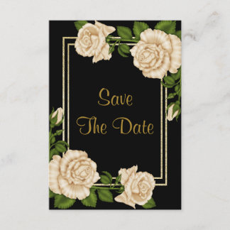 Reserve A Data Rosas De Marfim Elegantes E Glitter Dourado Salvem