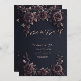 Reserve A Data Rosas de safra romântica.