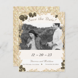 Reserve A Data Rosas Do ornamentado Salve A Placa De Data