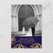 Rosas do ouro Salve a data - Azul