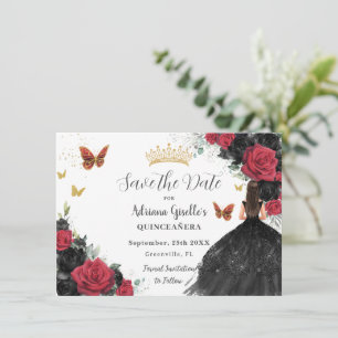 Reserve A Data Rosas Negra Princesa Dourada Quinceañera