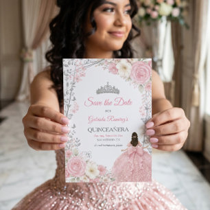 Reserve A Data Rosas Rosa Bege Golden Quinceañera Salve a Data