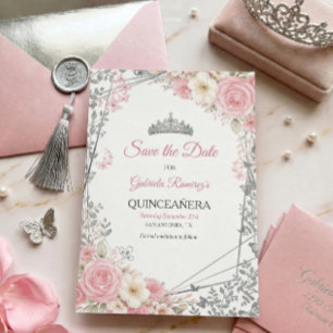 Reserve A Data Rosas Rosa Bege Golden Quinceañera Salve a Data
