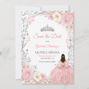 Reserve A Data Rosas Rosa Bege Golden Quinceañera Salve a Data