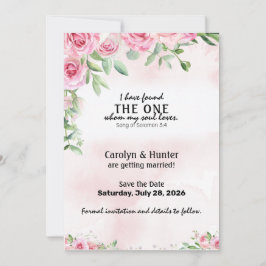 Reserve A Data Rosas Rosa e Verso