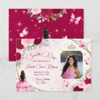 Rosas Rosas Princesa Borboleta & Foto Quinceanera
