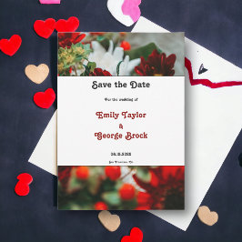 Reserve A Data Rosas vermelhas elegantes florescem flores florais