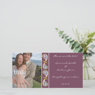 Reserve A Data Roxo & Amarelo Paisley Salve a Data Sua Foto