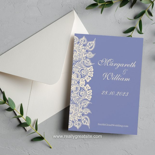 Reserve A Data Roxo Floral Lace Guarde A Placa De Data (Criador carregado)