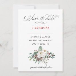 Reserve A Data RSVP de Rosa de inverno