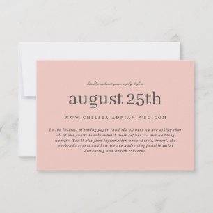 Reserve A Data RSVP e Informações sobre Casamento Simples e Bri
