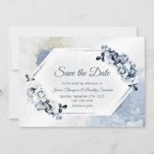 Russty Blue Watercolor Floral
