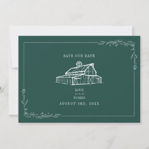 Reserve A Data Rustic Barn Wedding Emerald Green Salva A Data