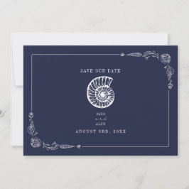 Reserve A Data Rustic Beach Wedding Dark Blue Salvar Data