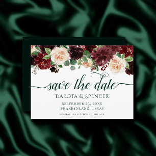 Reserve A Data Rustic Blooms Terracotta e Marsala Red Garland