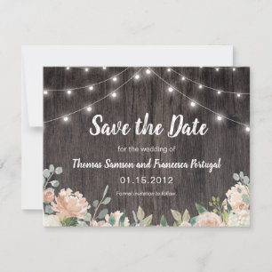 Reserve A Data Rustic Bohemian String Lights Floral Salvar Data