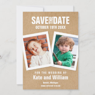 Reserve A Data Rustic Boho Chilhood Photos Save the Date