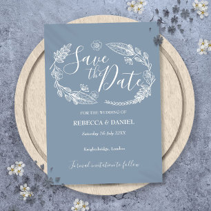 Reserve A Data Rustic Country Floral Save the Date Card