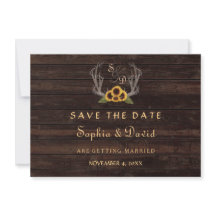 Rustic Country Sunflower Antlers Salva Data