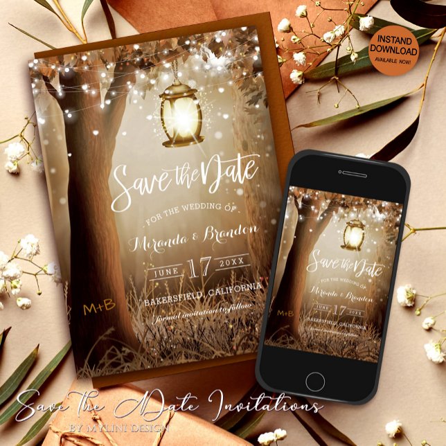 Reserve A Data Rustic Country Wedding Save the Date Card (Criador carregado)