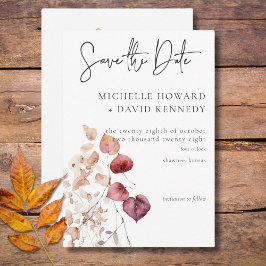 Reserve A Data Rustic Delicate Burgundy & Rust Fall Folaves