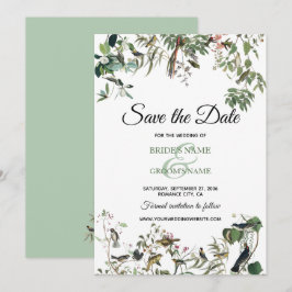 Reserve A Data Rustic Eucalyptus Deixa Vintage Greenery Casamento