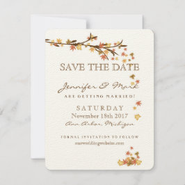 Reserve A Data Rustic Fall Deixa Casamento Salvar Data