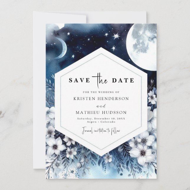 Reserve A Data Rustic Floral Moonlit Wedding (Frente)