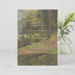 Reserve A Data Rustic Forest Elegant Wedding