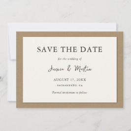 Reserve A Data Rustic Ivory Kraft Paper Casamento Salva A Data