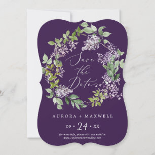 Reserve A Data Rustic Lilac   Casamento Roxo