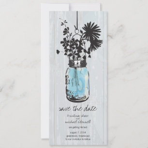 Reserve A Data Rustic Mason Jar & Wildflower Salvem a Data