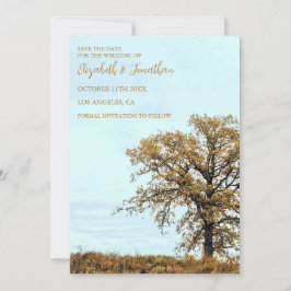 Reserve A Data Rustic Oak Tree Autumn Wedding
