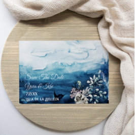Reserve A Data Rustic Ocean Flat Save The Date Card