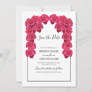Reserve A Data Rustic Pink Roses Casamento Salva A Data
